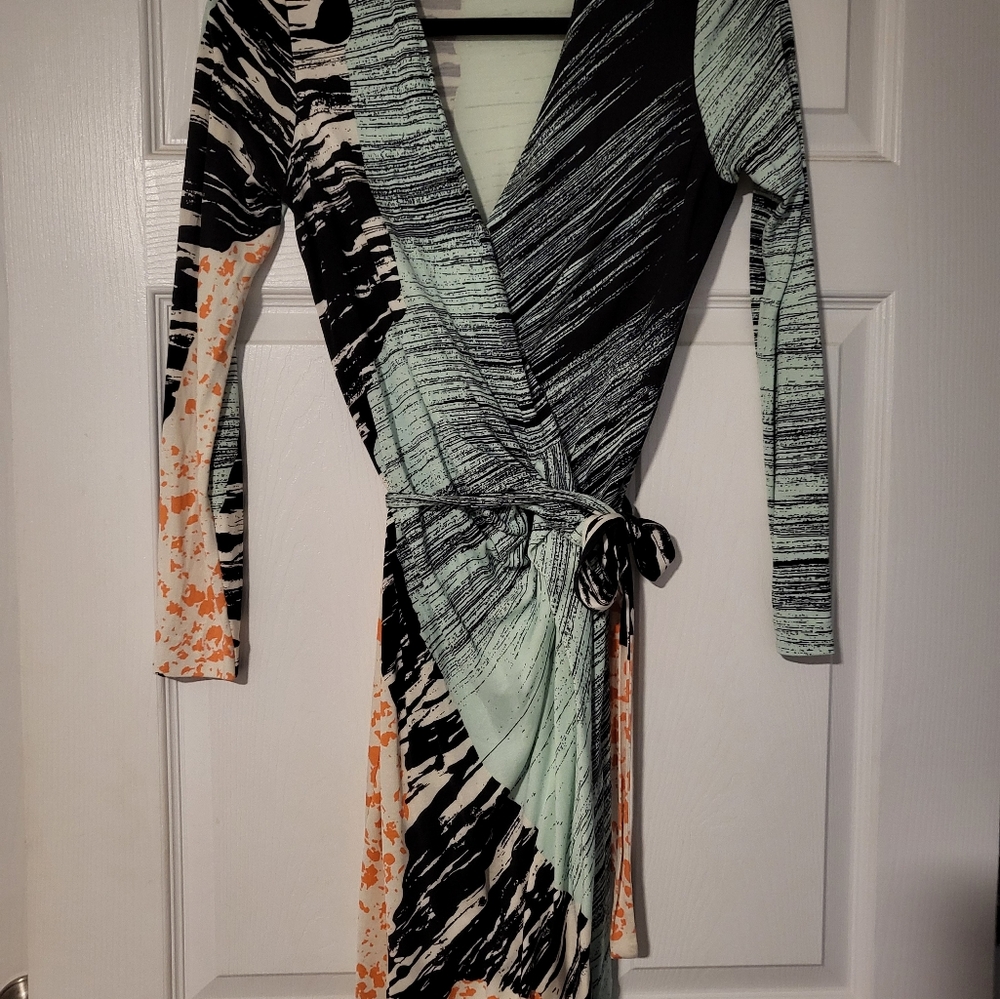 Knit wrap dress